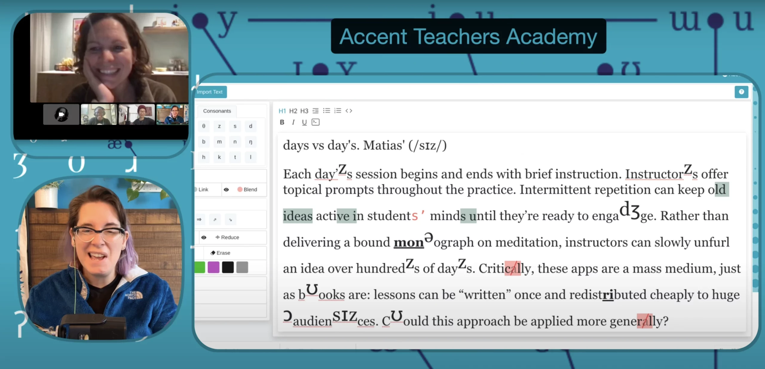 Learn accent teaching techniques in the Accent Academy